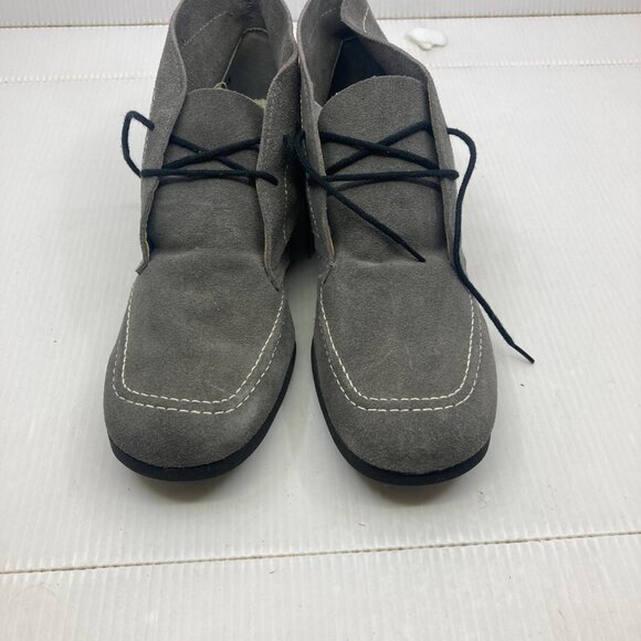 Vtg 1960s GREYHOUND SHOE Canada child baby grey suede desert boots shoes sz 6 - Picture 2 of 5